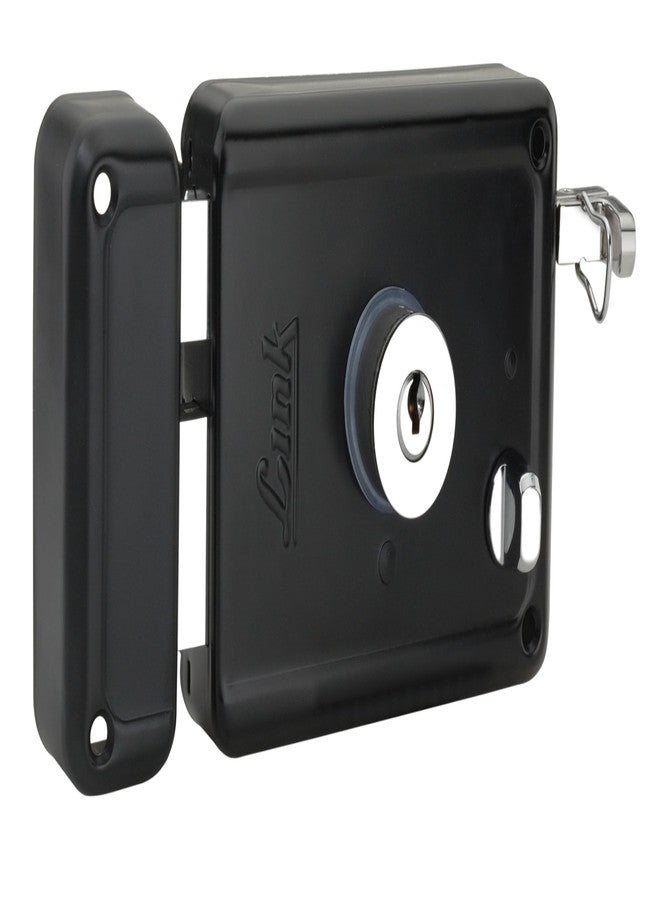 Link Stormbolt Rim Lock for Door | Double Action Movement Lock with 3 Brass Key for Home, Office, Hotel Door | Heavy Duty Lock with Both Side Key, Black| 10 Years Warranty - Image 2